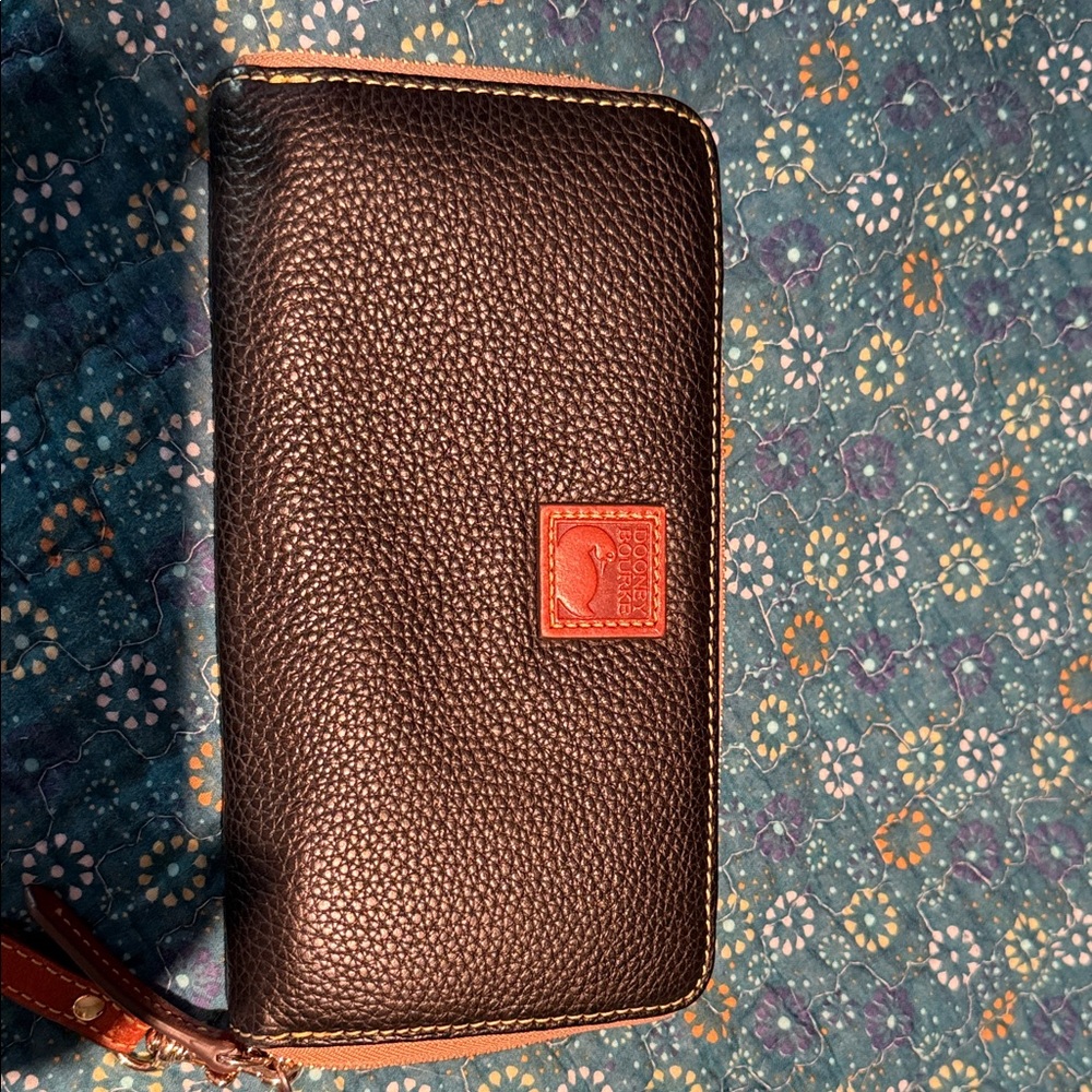 Dooney & Bourke Black and Brown Wallet